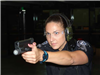 SPO Amy Valente with the Glock 22 and M3 light