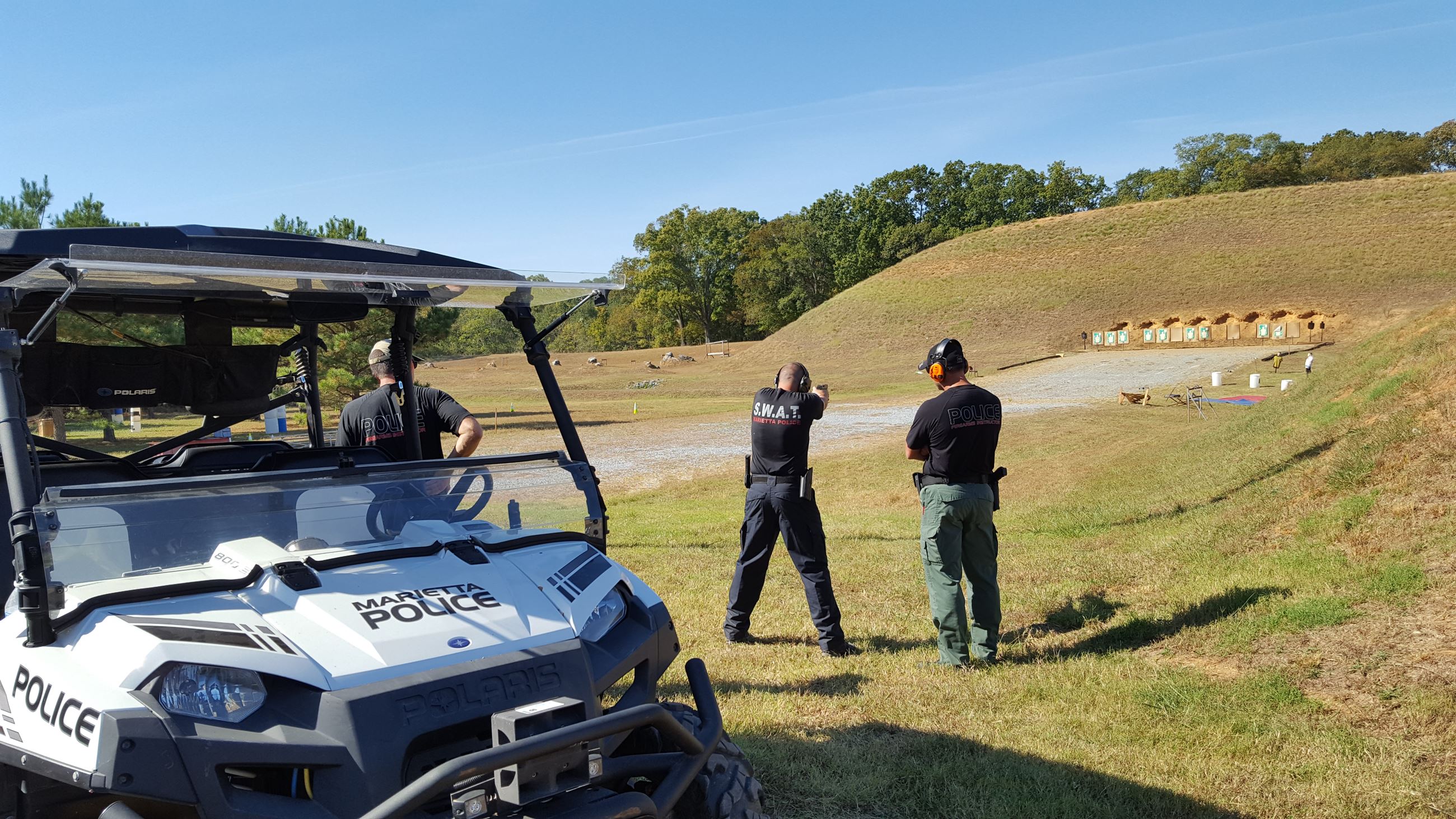Officers at the shooting range