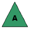 A green triangle with an A inside of it