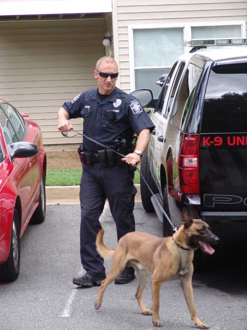 Officer Mark Bishop and K9 Bono